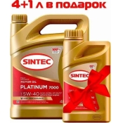 Масло моторное SINTEC Platinum 7000 SAE SW-40 A3/B4 синт 4л Акция 4л+1л